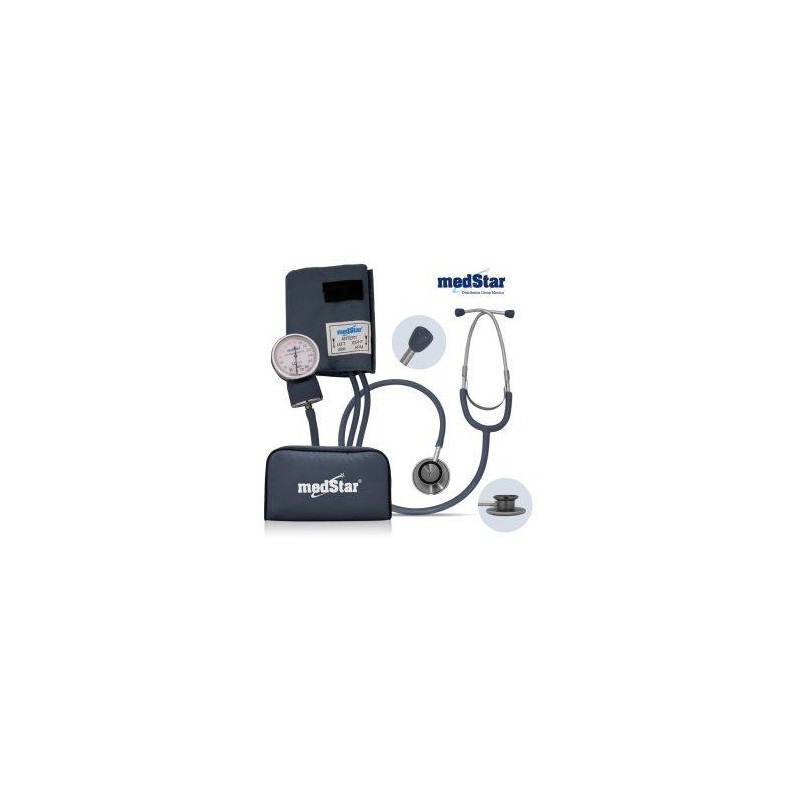 BABUMANOMETRO ANEROIDE KIT GRIS CON ESTETO DOBLE CAMPANA – SLI-HS-50B-F