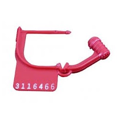 CANDADO PARA CARRO ROJO DESECHABLE CUADRADO