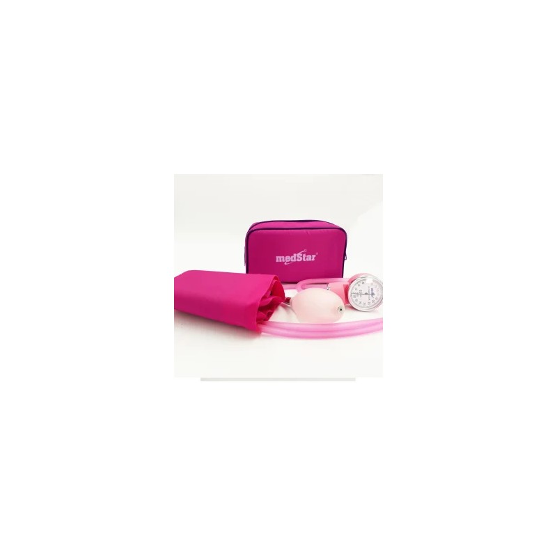 ESFIGMOMANOMETRO ANEROIDE MEDSTAR FULL – SLI-HS-20A-F color rosa
