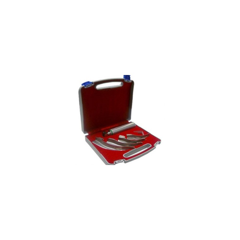 ESTUCHE DE LARINGOSCOPIO MCINTOSH 3 HOJAS FIBRA OPTICA (1,2,3) H.P.