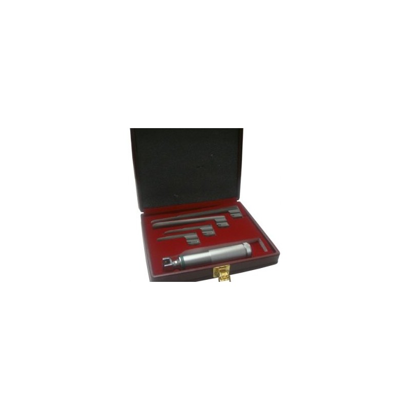 ESTUCHE DE LARINGOSCOPIO MILLER 4 HOJAS FIBRA OPTICA (1,2,3,4) H.P.