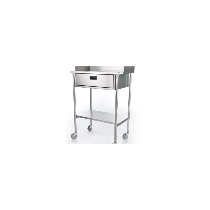 MESA PASTEUR CLASE C TUBULAR CROMADA CON CAJON – MSPSCRC
