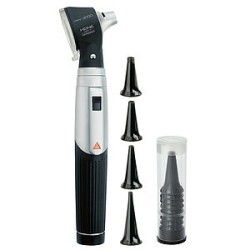 Otoscopio MINI 3000 de 2.5V XHL, con mango- D-001.70.220 de pilas, C6V1 COLOR NEGRO –