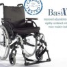 SILLA DE RUEDAS DE ALUMINIO DE 43 CM ROJO MOD. BASIX 2