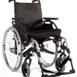 SILLA DE RUEDAS DE ALUMINIO DE 45.5 CM GRIS MOD. BASIX 2