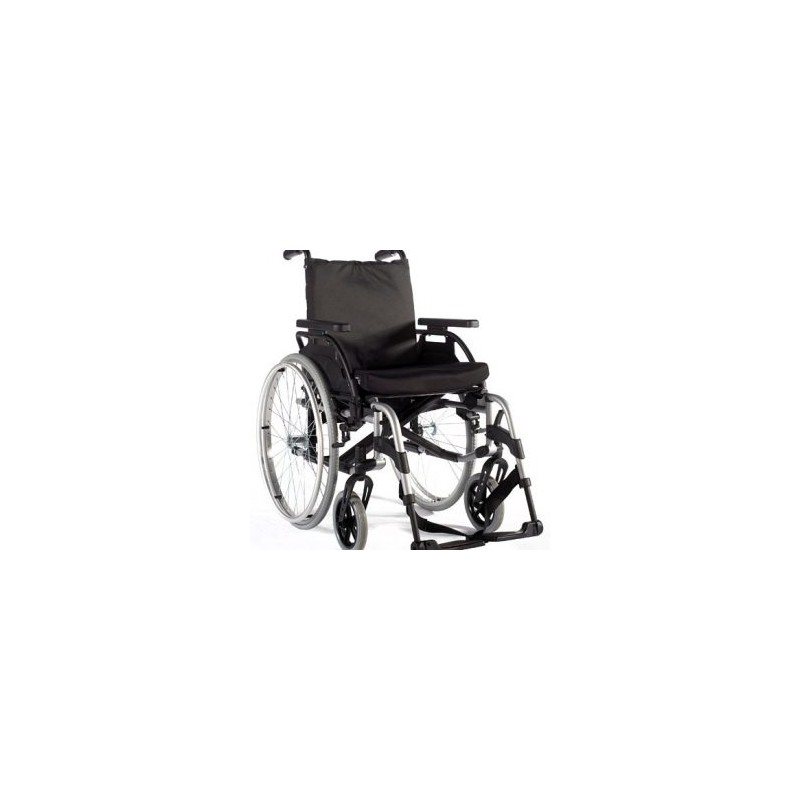 SILLA DE RUEDAS DE ALUMINIO DE 45.5 CM GRIS MOD. BASIX 2