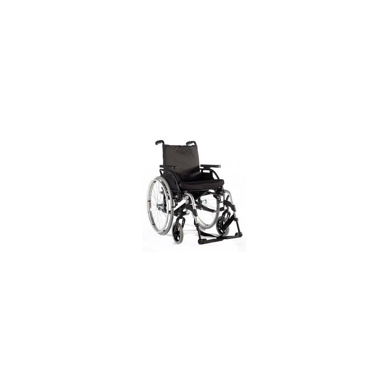 SILLA DE RUEDAS DE ALUMINIO DE 48 CM GRIS MOD. BASIX 2