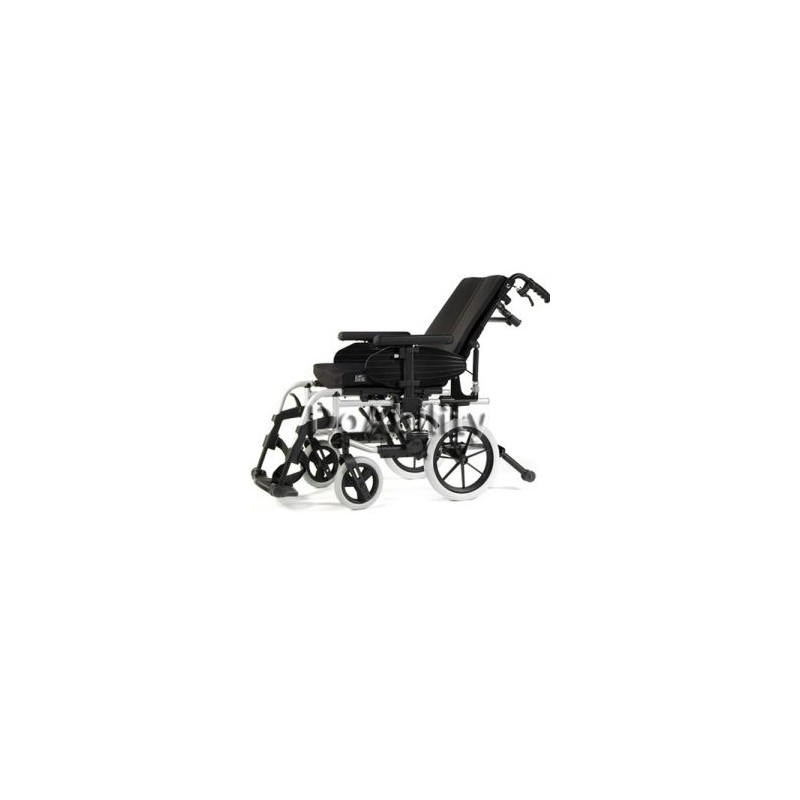 SILLA DE RUEDAS DE ALUMINIO RECLINABLE 38 CM GRIS MOD. BASIX