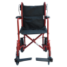 SILLA DE TRASLADO 712 ALUMINIO ROJA